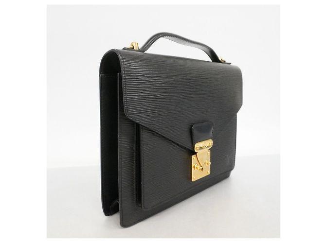 Borsa Louis Vuitton Epi Monceau 28 Nero - vista 2