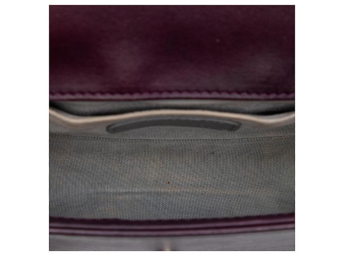 Chanel Purple Small Quilted Velvet Boy Flap - view 4