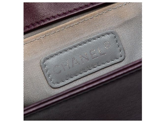 Chanel Purple Small Quilted Velvet Boy Flap - view 5