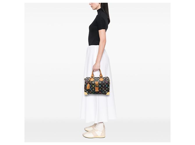 Louis Vuitton Speedy 30 Monogram Multicolore Schwarz - Ansicht 7