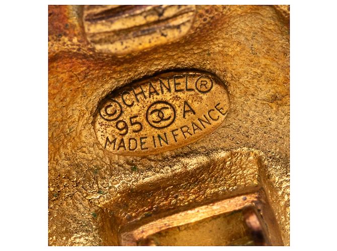 Orecchini a clip in smalto dorato CC di Chanel D'oro - vista 3
