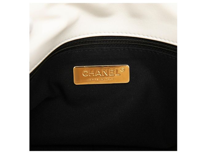 Chanel Weiß Große Lammleder 19 Klappe - Ansicht 5