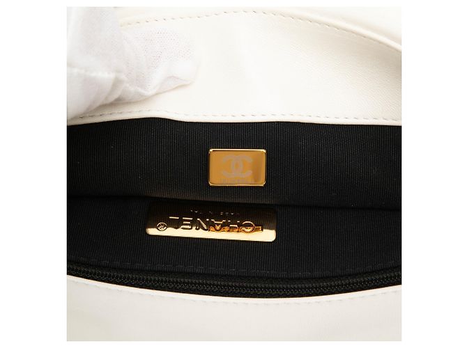 Chanel Weiß Große Lammleder 19 Klappe - Ansicht 6