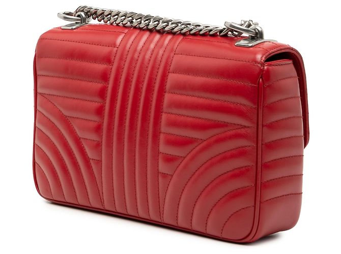 Diagramme Bolso Diagrama de Cuero Suave Rojo Mediano Impunture de Prada - vista 2
