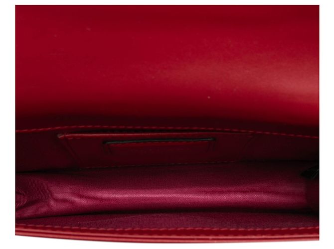 Bulgari Bvlgari Borsa in Pelle Rossa Serpenti Forever a Spalla Rosso Bordò - vista 4