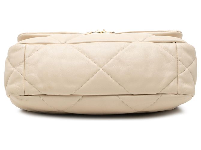Chanel Brun Moyen En Cuir D'Agneau 19 Flap Marron Beige - vue 3