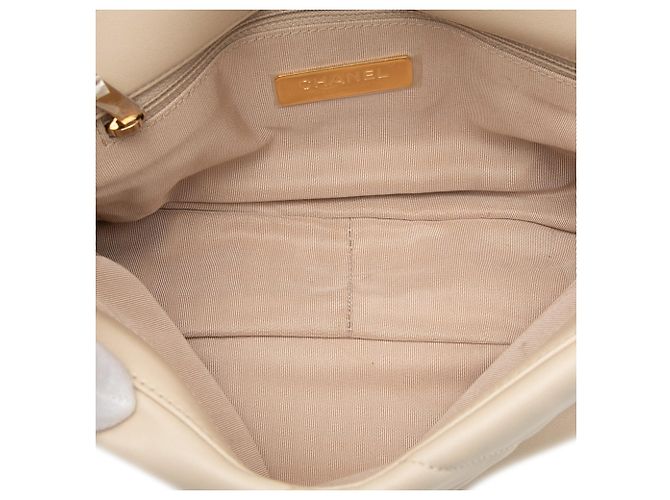 Chanel Brun Moyen En Cuir D'Agneau 19 Flap Marron Beige - vue 4