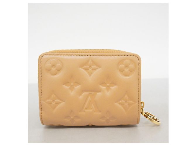 Coussin Cartera Lou de cuero Monogram grabado Louis Vuitton Camello - vista 11