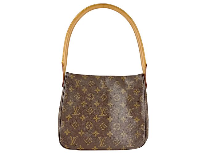 Borsa a Spalla Louis Vuitton Monogram Looping MM Marrone Monogramma - vista 3