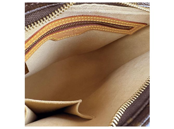 Borsa a Spalla Louis Vuitton Monogram Looping MM Marrone Monogramma - vista 5