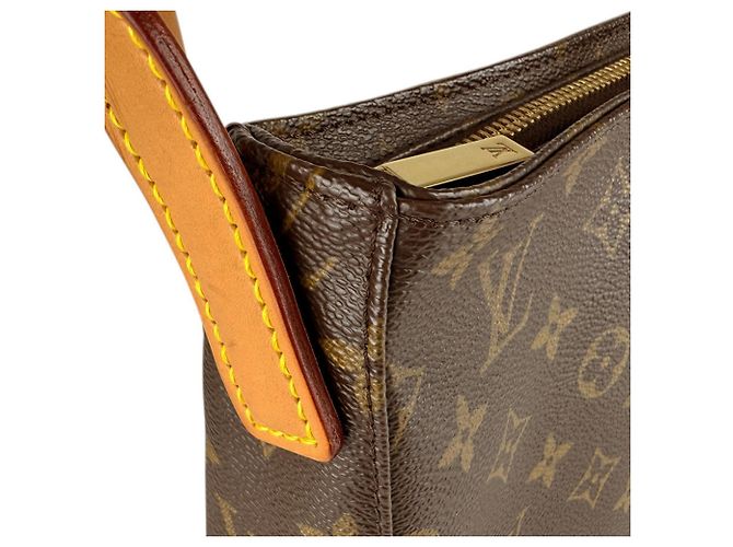Borsa a Spalla Louis Vuitton Monogram Looping MM Marrone Monogramma - vista 6