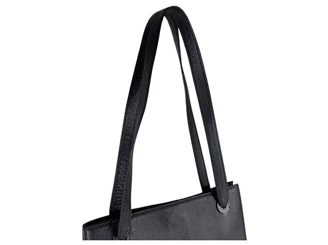 Timeless Chanel Leder Schultertasche Schwarz - Ansicht 10