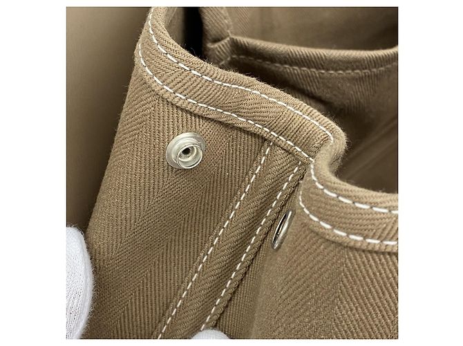 Borsa tote lunga MM Valparaiso di Hermès Taupe - vista 7