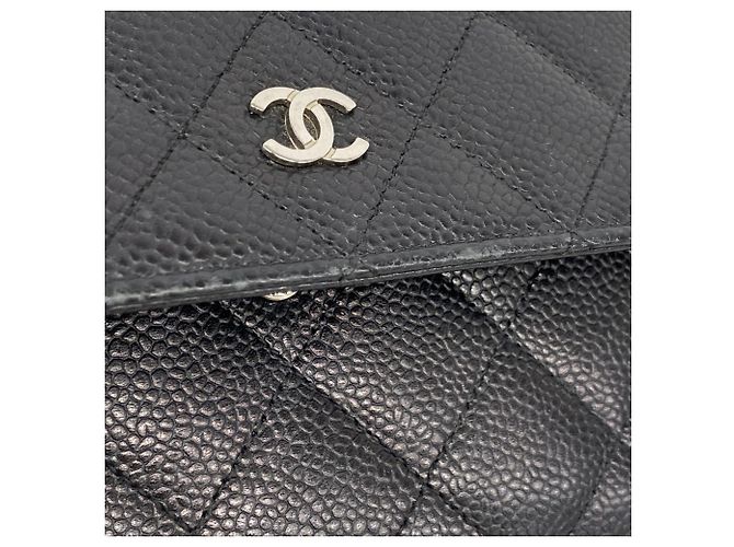 Timeless Cartera larga de piel de ternera granulada negra Chanel Negro - vista 5