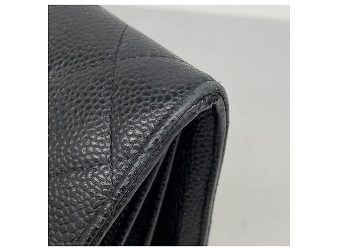 Timeless Cartera larga de piel de ternera granulada negra Chanel Negro - vista 6