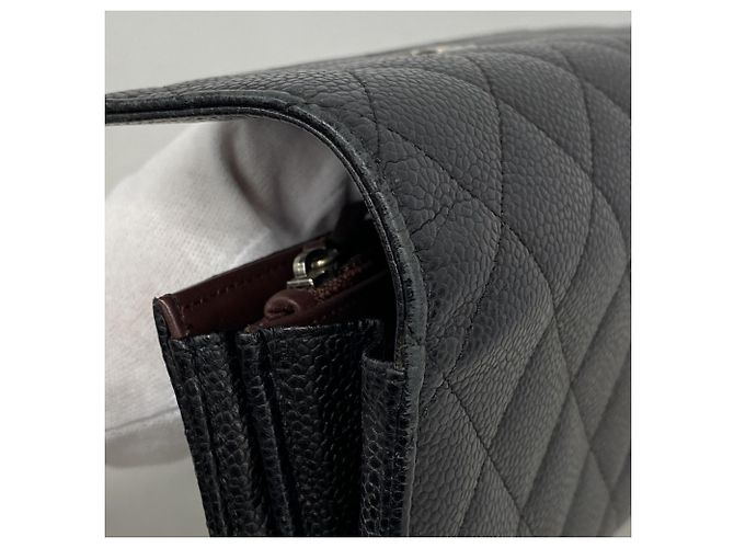 Timeless Cartera larga de piel de ternera granulada negra Chanel Negro - vista 7