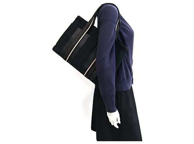 Hermès Troca Horizontal MM Tote Bag Schwarz - Ansicht 9