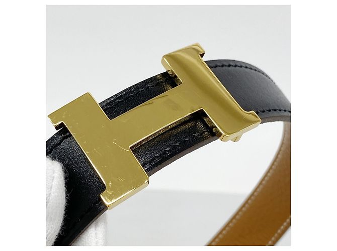 Cintura Constance Hermès in Nero e Oro D'oro - vista 3