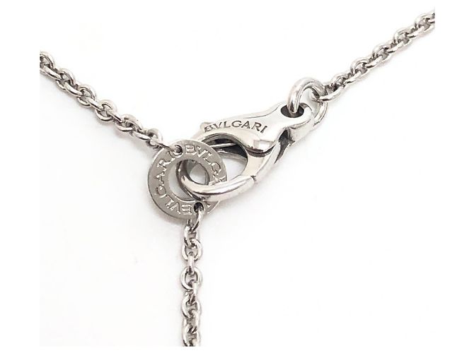 Bulgari Collana con Logo Circolare in Oro Bianco 18K Bvlgari Argento - vista 8