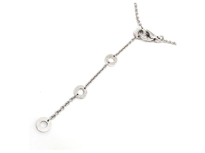 Bulgari Collana con Logo Circolare in Oro Bianco 18K Bvlgari Argento - vista 9