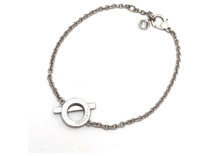 Hermès Bracciale charm in oro bianco 18K con diamanti Hermes Finesse Argento - vista 2