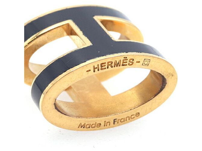 Collana Pendente Pop H di Hermès Nero D'oro - vista 3