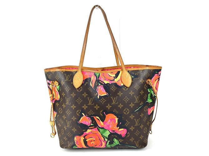 Borsa a Spalla Neverfull MM Monogramma Rosa Louis Vuitton Marrone - vista 2
