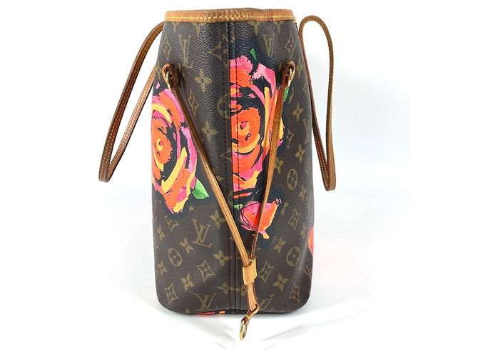 Borsa a Spalla Neverfull MM Monogramma Rosa Louis Vuitton Marrone - vista 3