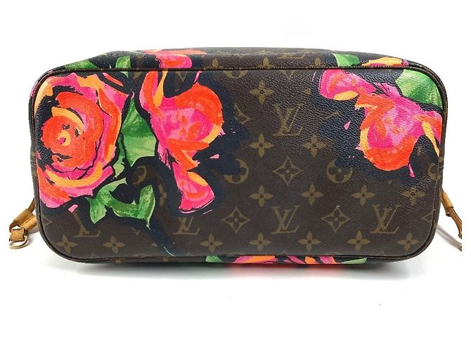 Borsa a Spalla Neverfull MM Monogramma Rosa Louis Vuitton Marrone - vista 5