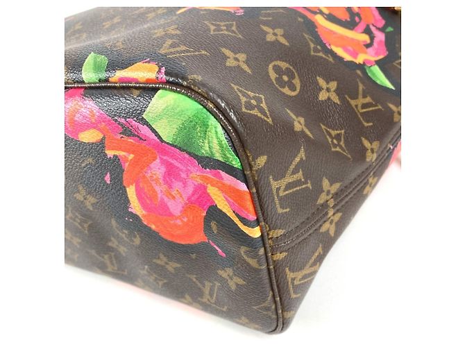 Borsa a Spalla Neverfull MM Monogramma Rosa Louis Vuitton Marrone - vista 6