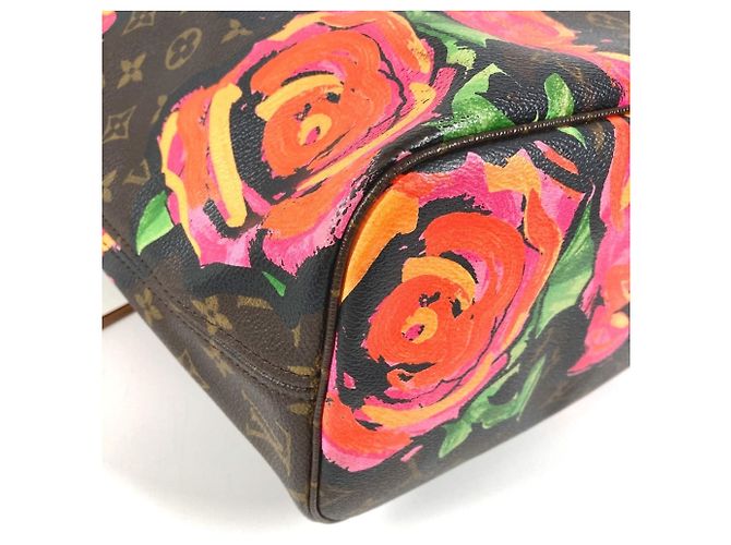 Borsa a Spalla Neverfull MM Monogramma Rosa Louis Vuitton Marrone - vista 7