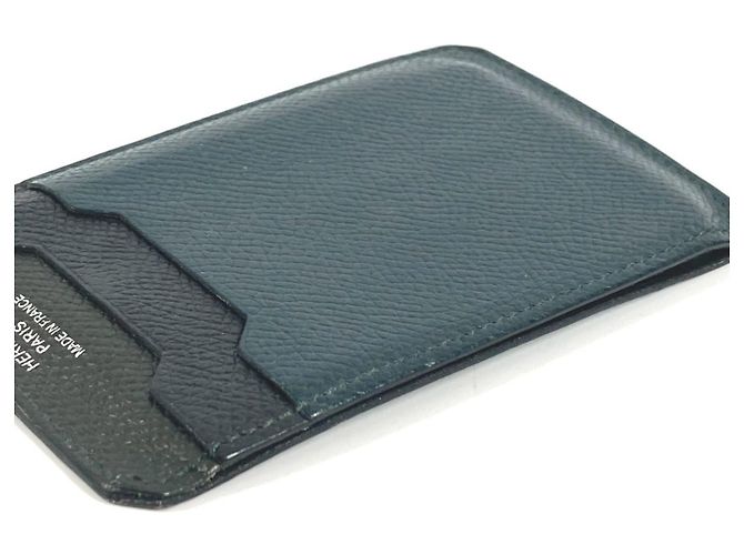 Hermès Visitenkartenhalter Logo 3CC Hermes City Schwarz Grün Marineblau - Ansicht 6