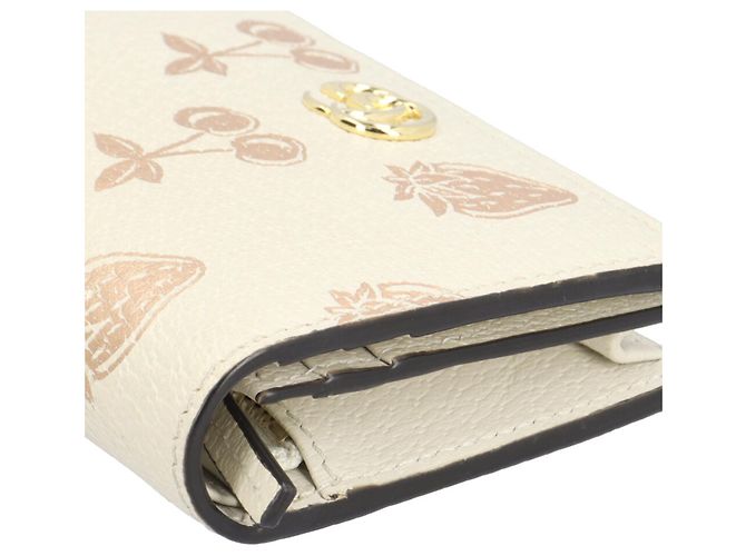 Pequeño monedero Double G con estampado de frutas Gucci Blanco Crudo - vista 11