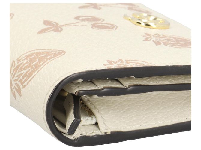 Pequeño monedero Double G con estampado de frutas Gucci Blanco Crudo - vista 9