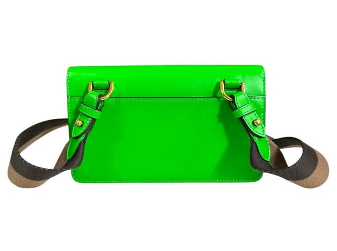 Borsa a spalla Baguette piatta Fendi Verde - vista 3