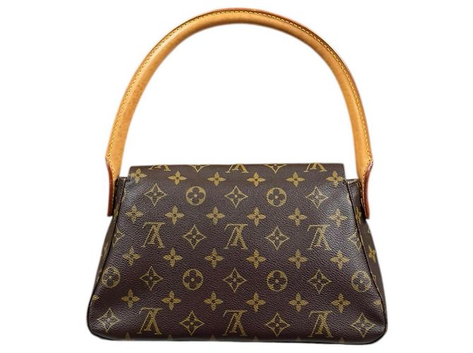 Borsa a mano Mini Looping Monogram Louis Vuitton Marrone - vista 3
