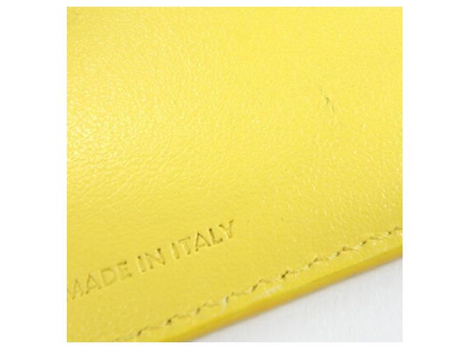 Céline Cartera trifold de piel de ternera granulada amarilla Celine Amarillo - vista 8