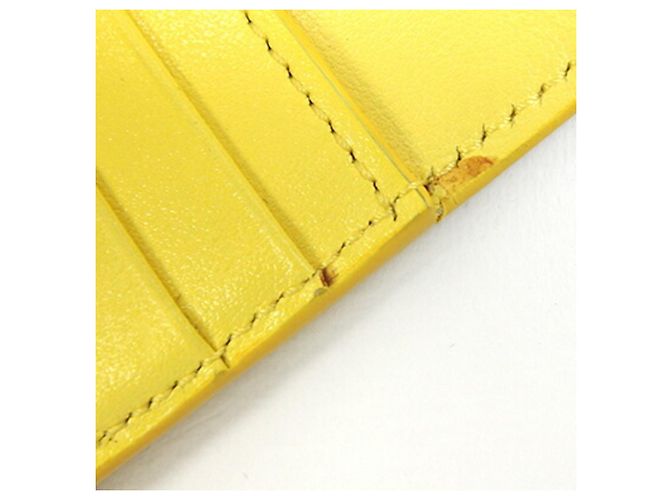 Céline Cartera trifold de piel de ternera granulada amarilla Celine Amarillo - vista 9