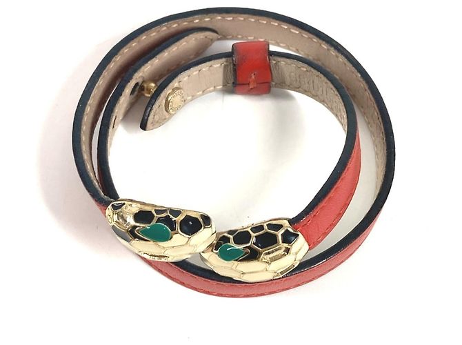 Bulgari Bracciale in pelle rossa Bvlgari Rosso - vista 2