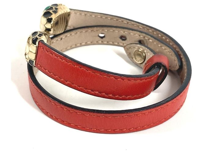 Bulgari Bracciale in pelle rossa Bvlgari Rosso - vista 3