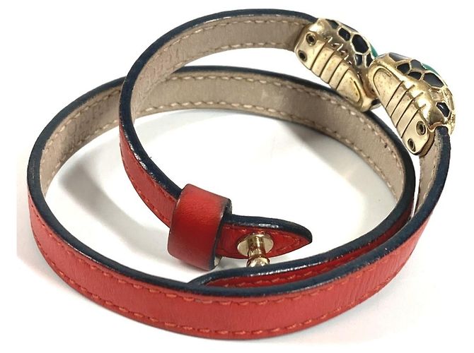 Bulgari Bracciale in pelle rossa Bvlgari Rosso - vista 4