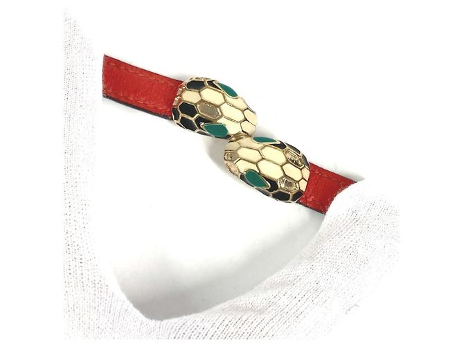 Bulgari Bracciale in pelle rossa Bvlgari Rosso - vista 6