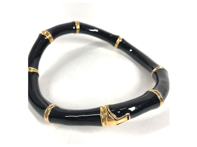 Collana choker con logo Bamboo Gucci 830377 Nero D'oro - vista 4