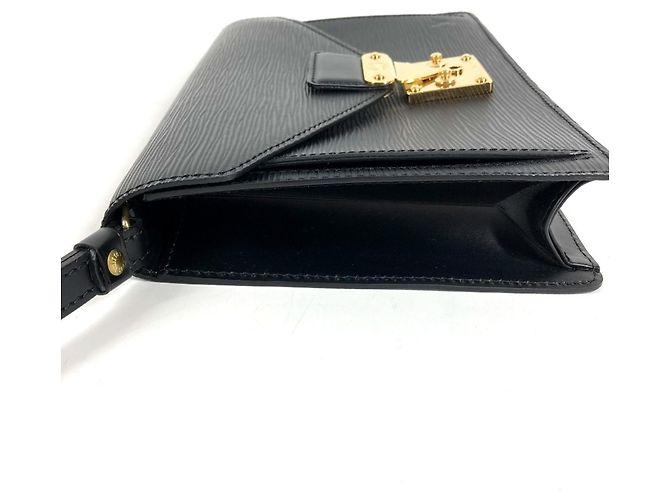Borsa Clutch Dragonne Pochette Sellier Epi Louis Vuitton Nero - vista 8