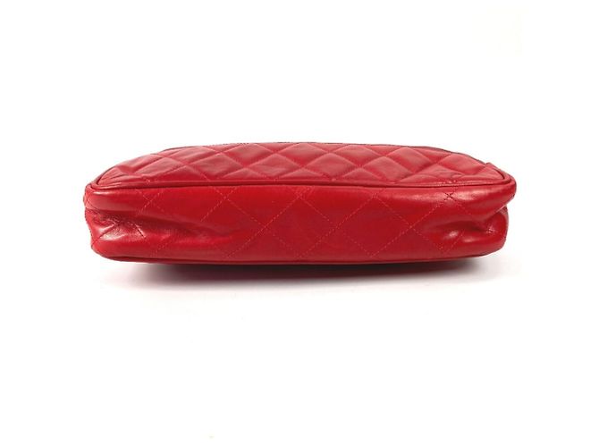 Borsa Vintage Chanel Logo CC Coco Mark Rosso - vista 5