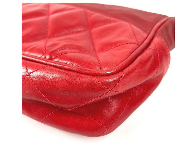 Borsa Vintage Chanel Logo CC Coco Mark Rosso - vista 6