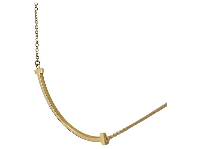 Collana T Smile Small in oro giallo 18K di Tiffany & Co. D'oro - vista 4