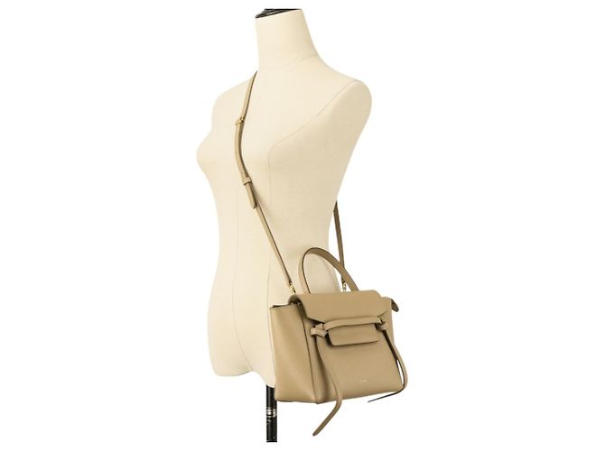Céline Celine Belt Bag Nano Shoulder Bag Beige - view 10