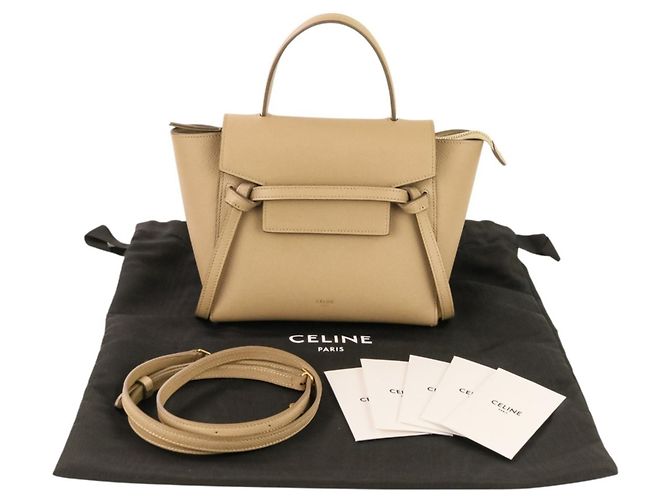 Céline Celine Belt Bag Nano Shoulder Bag Beige - view 11