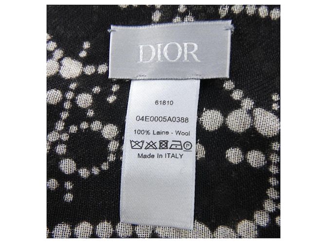 Christian Dior Schal - Beige und Schwarz - vue 3